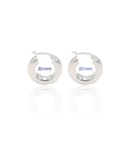 30 mm Halka Model 925 Ayar Gümüş Küpe 201023005