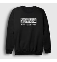 Presmono Unisex Siyah Killua Eyes V2 Anime Hunter X Hunter Sweatshirt 238691tt