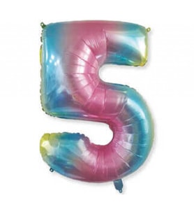 FOLYO BALON RAKAM 5 40 İNC RENGARENK PK:1-1-