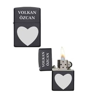 Kişiye Özel Kalpli Metal Çakmak (Standart)