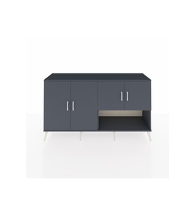 Kronos Konsol 6 Raflı 4 Kapaklı 176x59x99 Antrasit-Antrasit/Çam