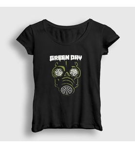 Presmono Kadın Siyah Gas Green Day T-Shirt 402379tt