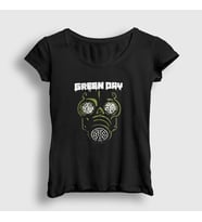 Presmono Kadın Siyah Gas Green Day T-Shirt 402379tt