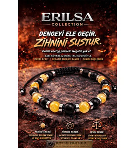 Sertifikalı Oniks Sarı Kuvars Bileklik - 8 mm Doğal Taş Terahertz Aparatlı Unisex El Yapımı (Çok Renkli)