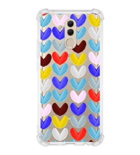 PrintiFy Huawei Mate 10 Lite Uyumlu Water Color 1 Baskılı Şeffaf Köşe Korumalı Antişok Kılıf