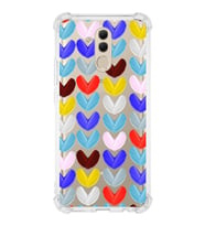 PrintiFy Huawei Mate 10 Lite Uyumlu Water Color 1 Baskılı Şeffaf Köşe Korumalı Antişok Kılıf