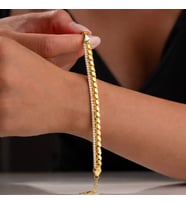 Gümüş Gold Pullu Su Yolu Kadın Bileklik