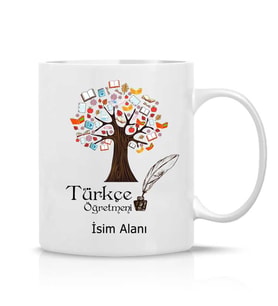 Türkçe Öğretmeni Tasarım İsim Yazılı Hediye Çay Kahve Kupa Bardak-Öğretmenler3