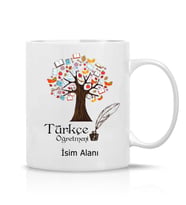 Türkçe Öğretmeni Tasarım İsim Yazılı Hediye Çay Kahve Kupa Bardak-Öğretmenler3