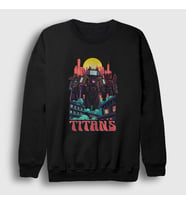 Presmono Unisex Siyah Titans Skibidi Toilet Sweatshirt 482931tt