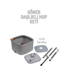Yedek Mikrofiber Bezli Otomatik Spin Mop Temizlik Seti