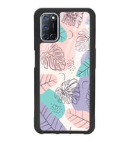 Oppo A72 Uyumlu Nude Yapraklar Tasarımlı Glossy Telefon Kılıfı
