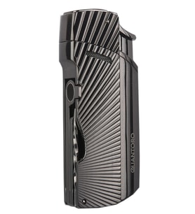 Quantoro Tek Torch Pürmüz Delicili/İğneli Gunmetal Metal Puro Çakmağı - TRZ1187
