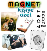 Kişiye Özel Tek Görsel Resim Baskılı Magnet 10-20-30-50-75-100 Adet Seçenekli