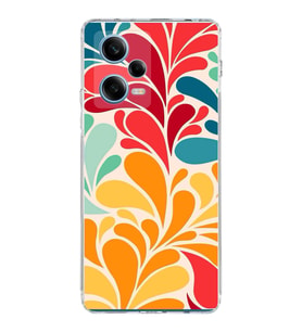 PrintiFy Xiaomi Redmi Note 12 Pro 5G ile Uyumlu 1mm Slim Fit Retro Colors 5 Baskılı Şeffaf  Kılıf