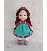 Mint Yeşili Merve Bebek Amigurumi Organik Oyuncak