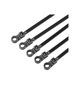 M193PL 3,6 x 200 mm Vida Delikli Kablo Bağı, Çoklu Ethernet ve Ses Kabloları İçin, Kendinden Kilitli, [Siyah], [35]
