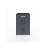 Arges Komodin Tek Raflı Tek Çekmeceli 4 Kapaklı 60x30x96 Antrasit-Antrasit