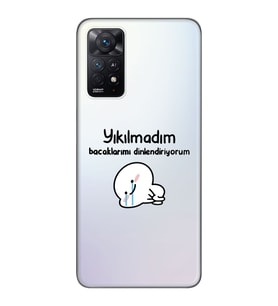 Xiaomi Redmi Note 11 PRO Uyumlu Yıkılmadım Tasarımlı Şeffaf Telefon Kılıfı