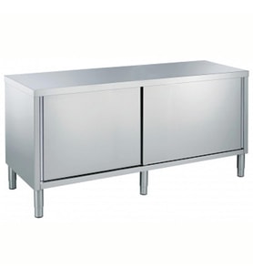 Electrolux Professional Dolaplı Çalışma Tezgahı, 1 Ara Raflı, 2 Kayar Kapılı, (6 Ayaklı) - 2000mm TN2000EN