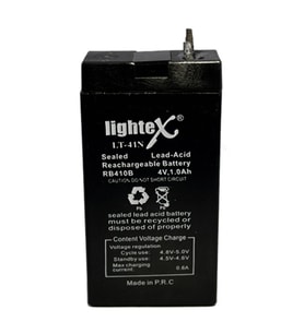 Lightex LT-41N 4Volt 1Amper Akü 65x22x35mm (Siyah)