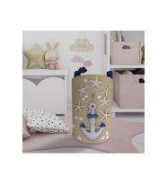 MEKTA HOME BEBEK VE ÇOCUK ODASI Kahverengi Çapa Desenli Oyuncak Sepeti