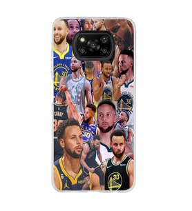 Poco X3 Pro / X3 NFC Uyumlu Steph Curry Kolaj Tasarımlı Şeffaf Telefon Kılıfı