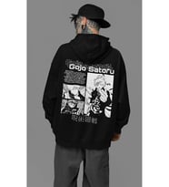 Gojo Satoru Karakter Baskılı Unisex Oversize Anime Hoodie