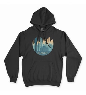 Kuveyt Siyah Kapşonlu Sweatshirt Hoddie