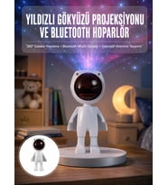 Gün Batımı Lambası Işık Arka Plan Projektör Sevimli Astronot Enerji Tasarruflu Yeni Nesil