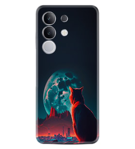 Vivo Y29 Kılıf Boutique Baskılı Resimli Dalgın Kedi Pcode -074