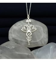 Gümüş  Lotus Çiçeği Özel Tasarım Kolye