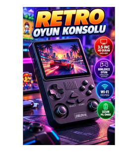3.5 İnç 640×480 HD Ekranlı Retro El Oyun Konsolu – Emülatör ve Wi-Fi Destekli