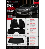 OPEL INSIGNIA 2012-2017 Araca Özel 3D Paspas + 3D Bagaj Havuzu