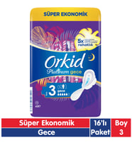 Orkid Platinum Süper Ekonomik Ped Gece 16 Adet