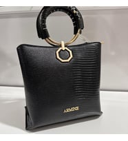 Armine Bayan Çanta Croco Timsah Siyah AR26001