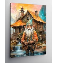 Kanvas Tablo Cüce Ve Evi
