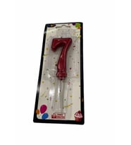 7 Yaş Yeni Kırmızı Rakam Mum
