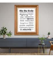 Altın Paspartulu Çerçeveli Tablo CV1348 (Gold)