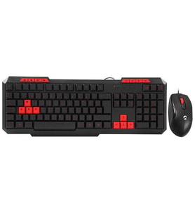 Everest KM-6825 Siyah Usb Kırmızı Tuşlu Türkçe Multimedia Klavye + Mouse Set