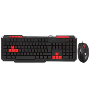Everest KM-6825 Siyah Usb Kırmızı Tuşlu Türkçe Multimedia Klavye + Mouse Set