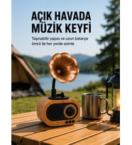 Taşınabilir Mini Retro Radyo Bluetooth Hoparlör USB SD AUX Destekli Yeni Nesil