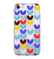 PrintiFy iPhone 8 ile Uyumlu Water Color 1  Kamera Korumalı Şeffaf  Kılıf