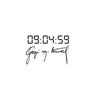 Gazi M.Kemal Imza-Dijital Saat Sticker 20*13,5 Cm