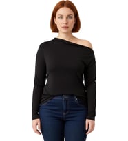 Kadın Ekru Viskon Ribana Basic Bluz Asimetrik Yaka Cool & Comfort Tarzı ile İlkbahar ve Sonbahar