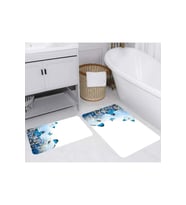 Rovigo Home Dijital Baskılı 2'li Banyo paspas Takımı RVG5250 (Mavi)