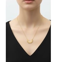 Çelik Gold Tasarım Kolye - 25-clkk169