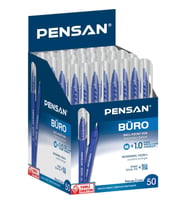 Pensan Tükenmez Kalem Büro 1 MM Mavi (50 Li Paket)