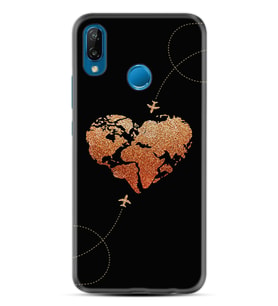 Huawei P20 Lite Mate 10 20 Lite Pro P40 Lite KılıfDesemli Silikon Plane Heart 1721
