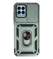 Newface Samsung Galaxy M33 Kılıf Pars Lens Yüzüklü Silikon - Yeşil